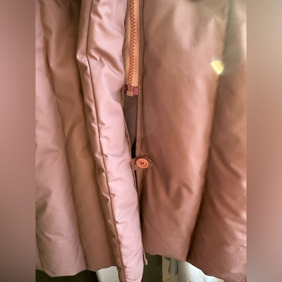 Switzer’s Vintage Down Coat Dusty Rose Mauve warm zipper button sz small - Picture 7 of 14